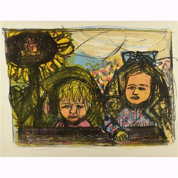 ZWEI KINDER (MIT SONNENBLUME)