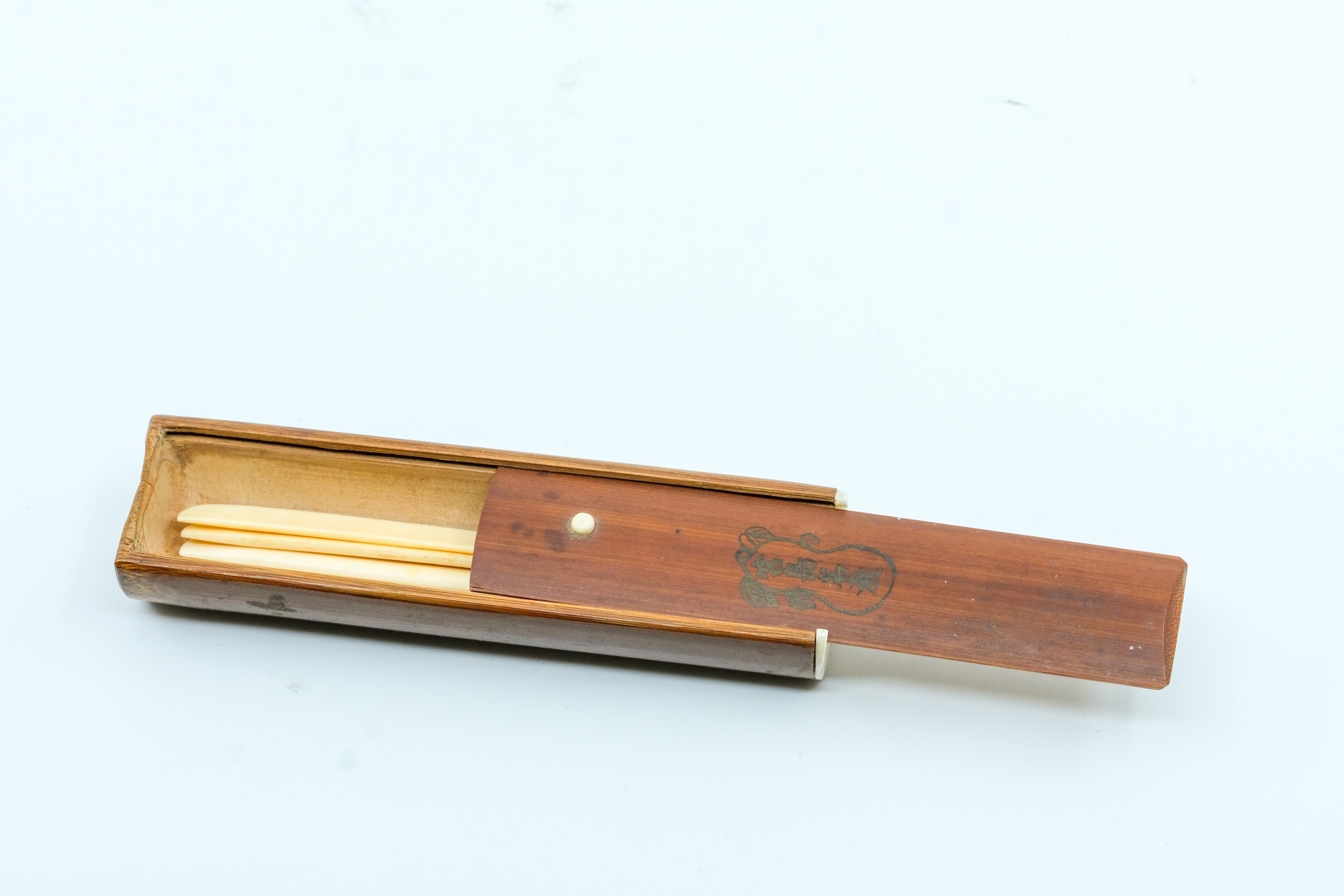 Unknown | ANTIQUE TOOTHPICK BOX WITH PRE-BAN IVORY TOOTHPICK | MutualArt