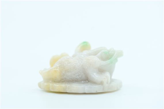 Dragon | VINTAGE CARVED TRANSLUCENT JADE DRAGON PENDANT | MutualArt