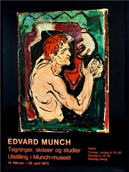 Edvard Munch | EDVARD MUNCH EXHIBITION POSTER 1973 FRAMED (29) | MutualArt