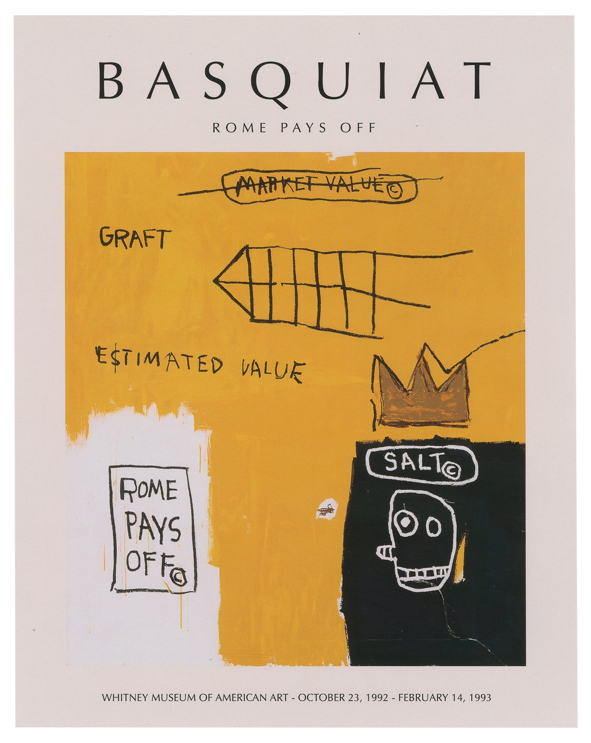 Artwork by Jean-Michel Basquiat, Six Whitney Museum prints, Made of prints