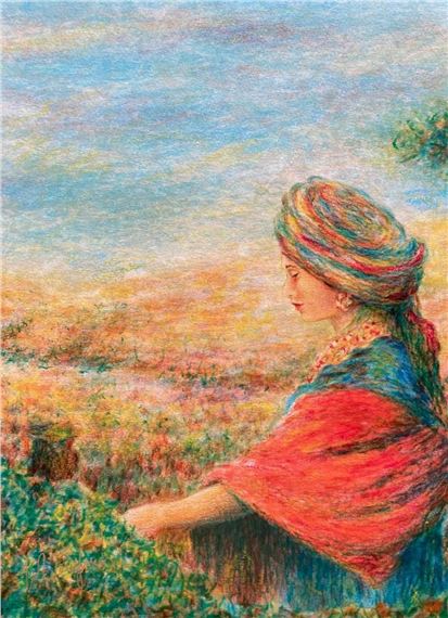 itzhak-tordjman-itzhak-tordjman-pastel-paint-over-lithograph-on