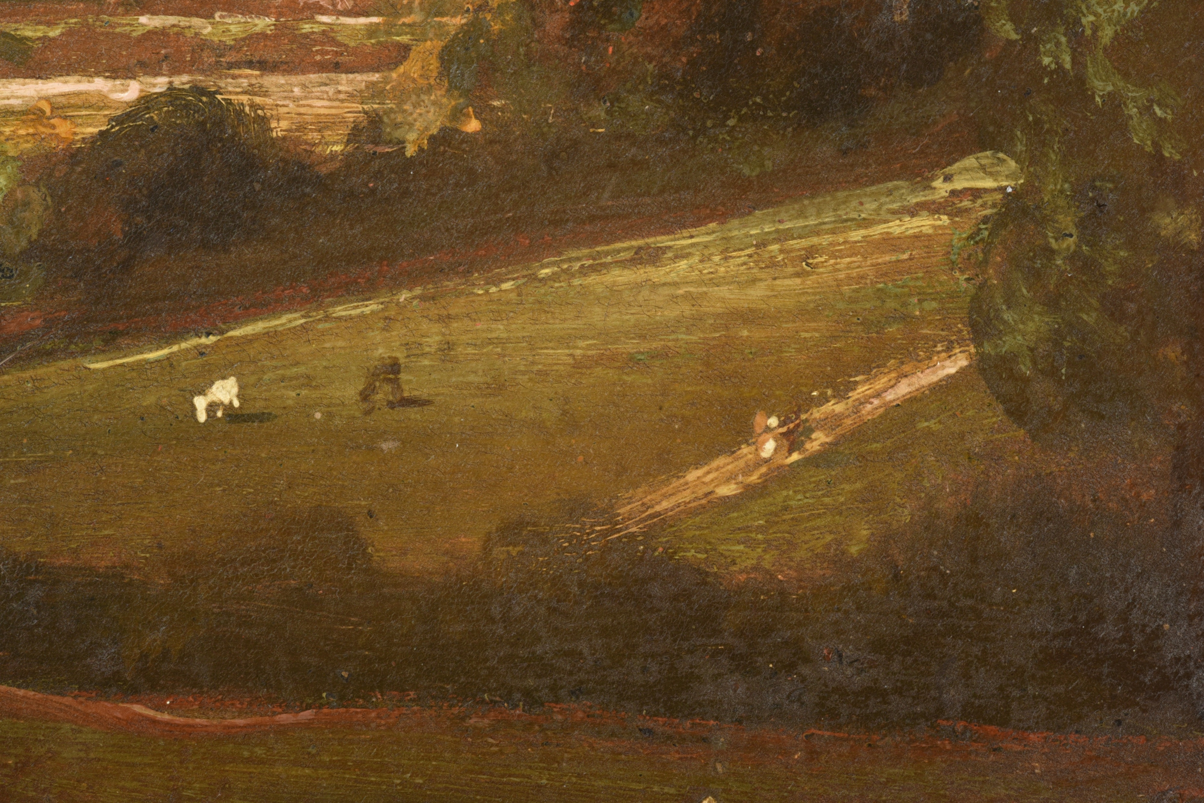 Artwork by John Constable, Dedham Vale looking towards Langham, Made of oil on millboard