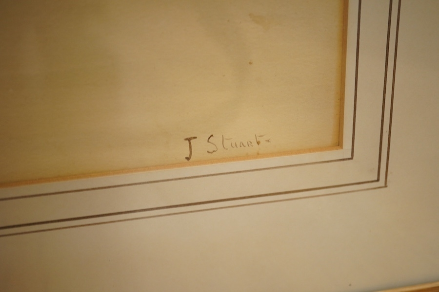 Artwork by J. Stuart, Riverscapes, Made of pair of watercolours