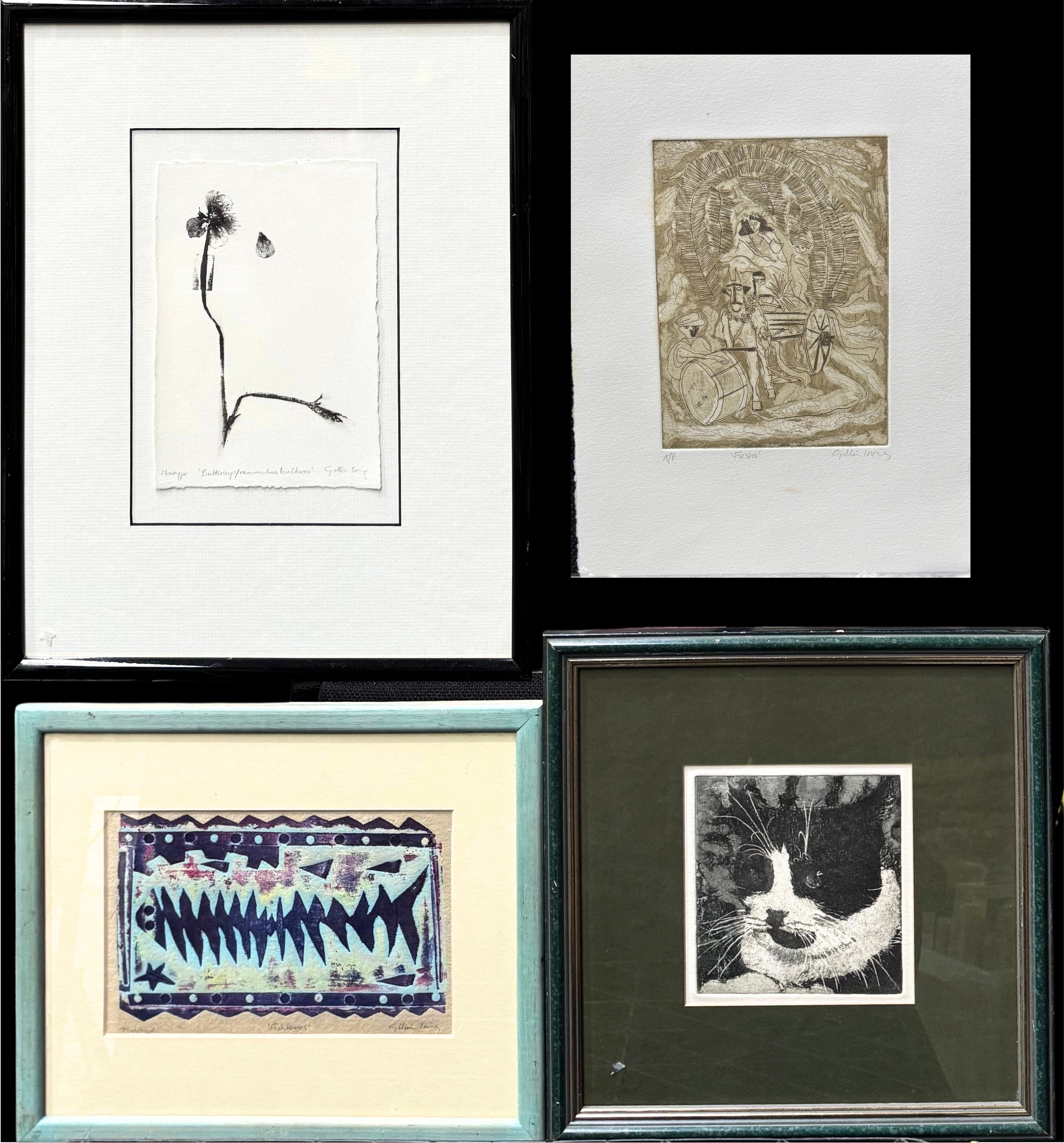 Artwork by Gillian Irving, Gillian Irving, Made of monotype colour print