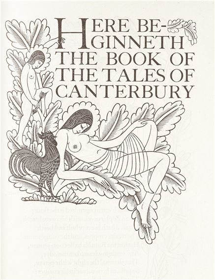 CHAUCER. The Canterbury Tales, 4 vol., 485 COPIES, 1929-1931 by Eric Gill, 1929-1931