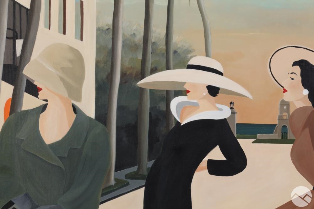 Patricia Olive Prost | Patricia Olive Prost (b.1956) Promenade Painting ...