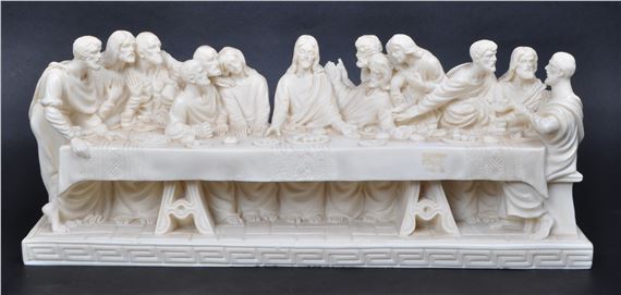 Leonardo da Vinci | VINTAGE 20TH CENTURY RESIN LAST SUPPER SCULPTURE ...