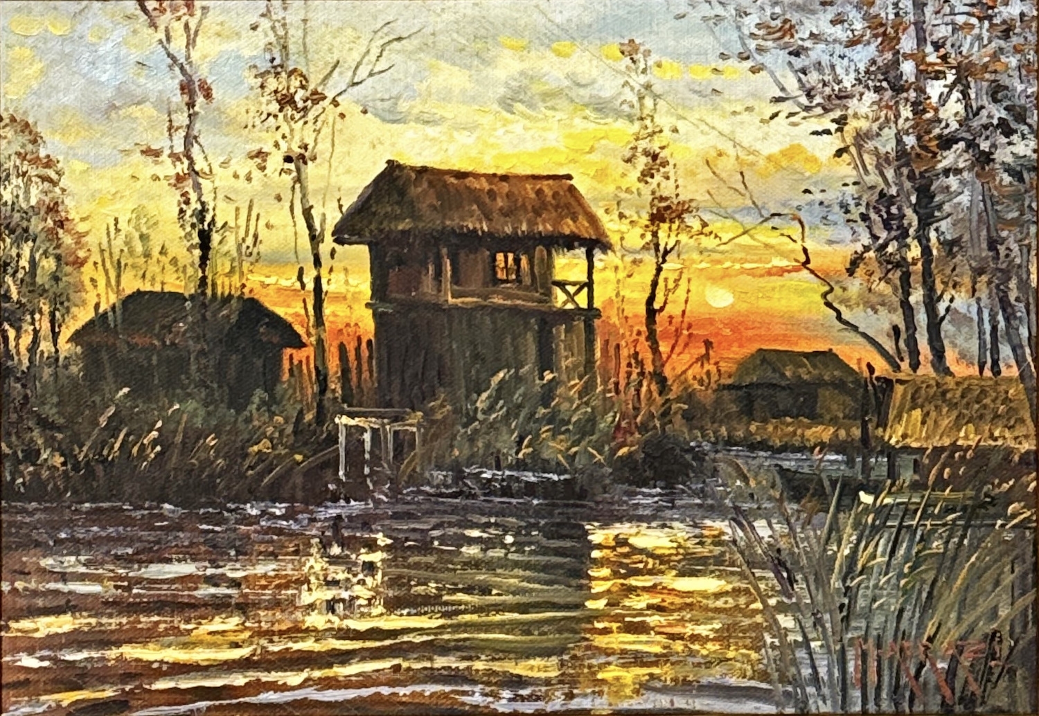 Artwork by Muhammed Ali Afrazi, Peyzaj, Made of oil on canvas