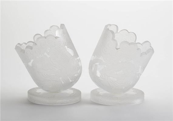 Vases,depicting Deco style female figures & scrolls - Marialyce Hawke