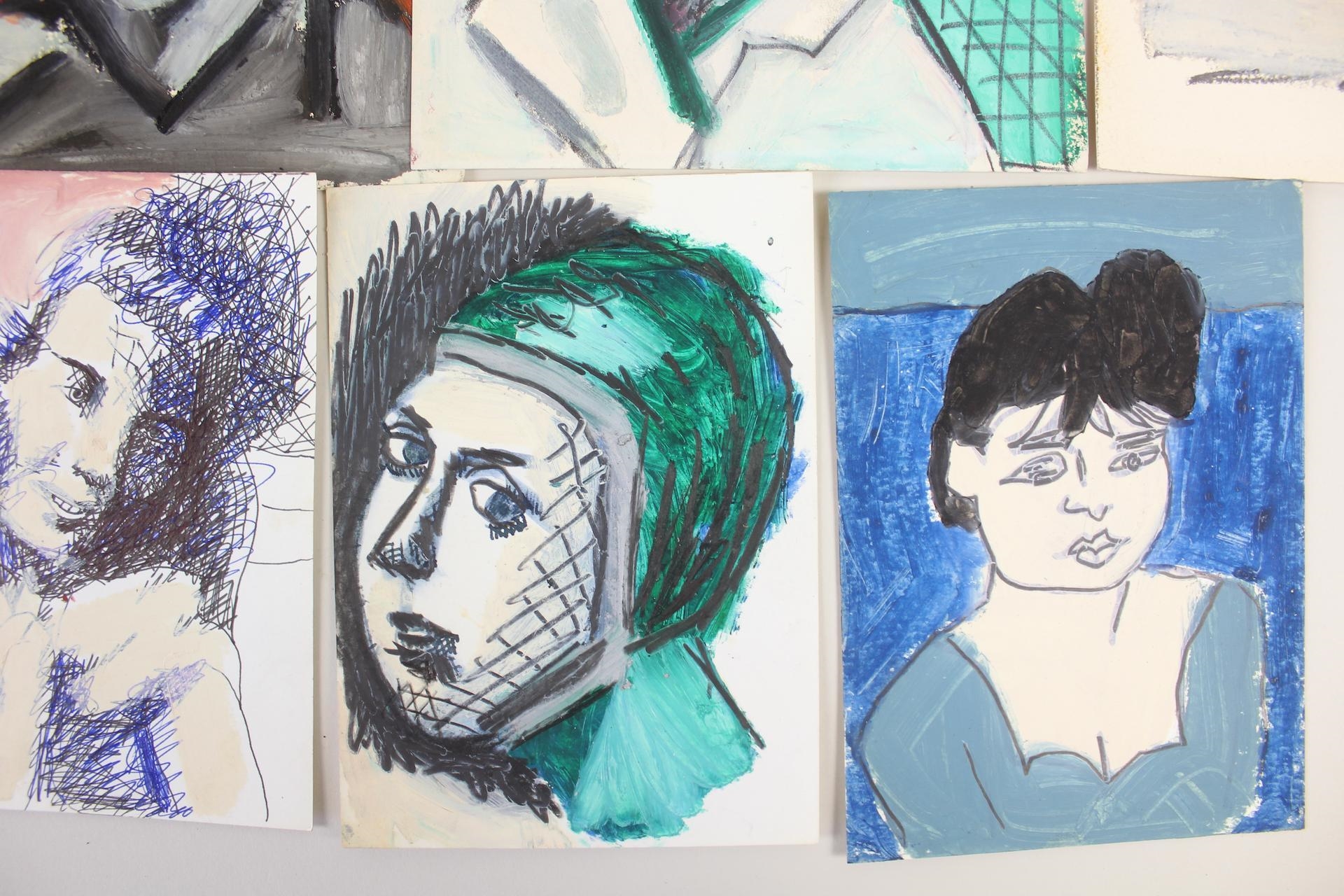 Clark Murray | Group of 46 Clark Murray Portrait Drawings (1966 ...