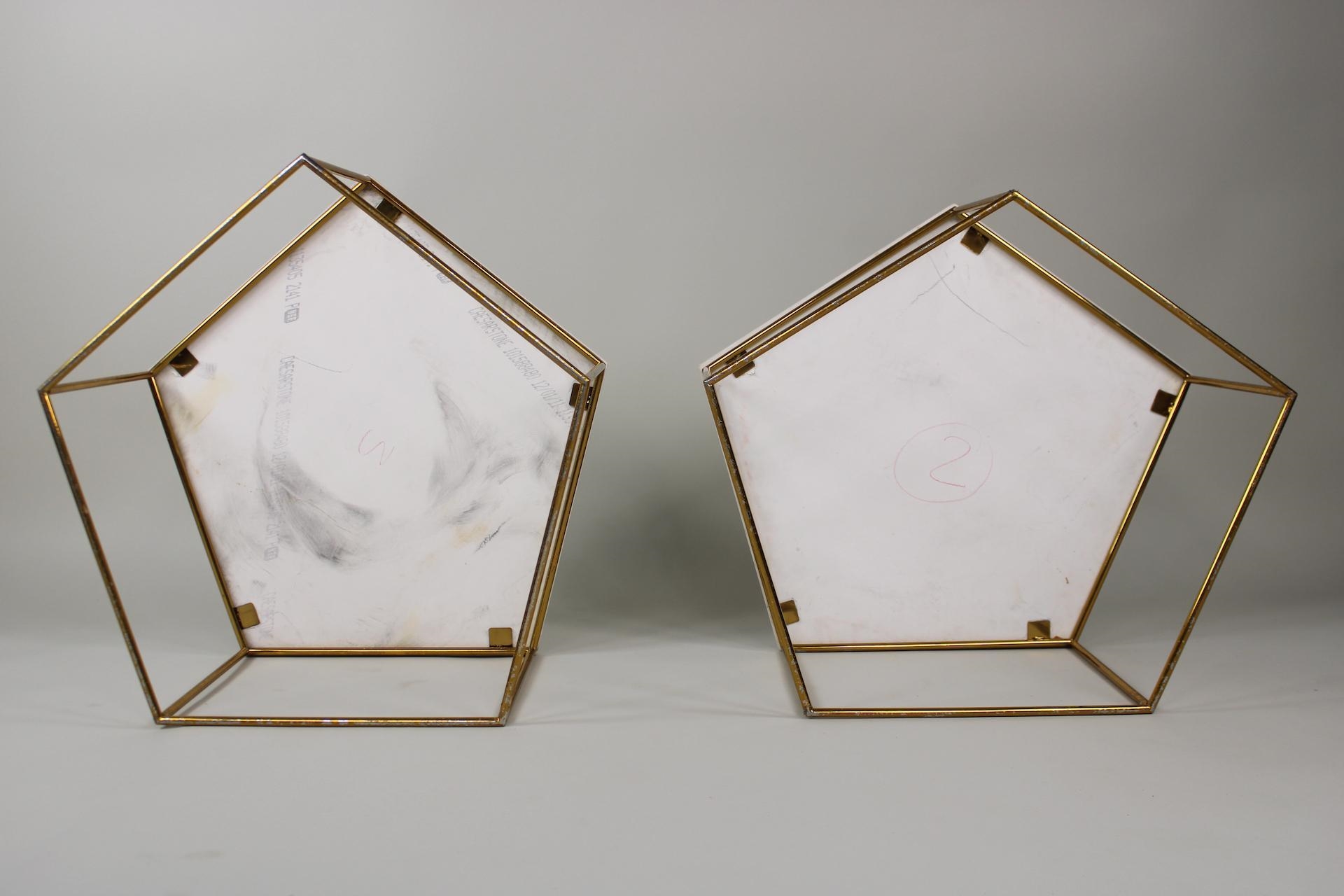 Spots | Contemporary Modern Quartz Top Pentagonal Side Tables | MutualArt