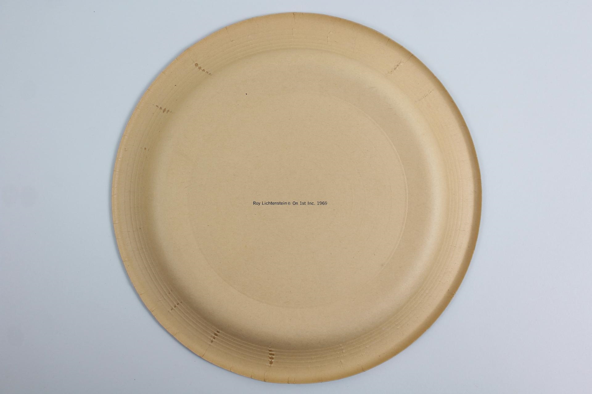 Artwork by Roy Lichtenstein, Roy Lichtenstein Screenprint Paper Plate 1969 Pop Art, Made of Screenprint Paper Plate