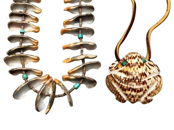Normal | Two Pueblo Shell Necklaces (1980s) | MutualArt