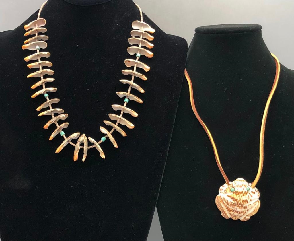 Normal | Two Pueblo Shell Necklaces (1980s) | MutualArt