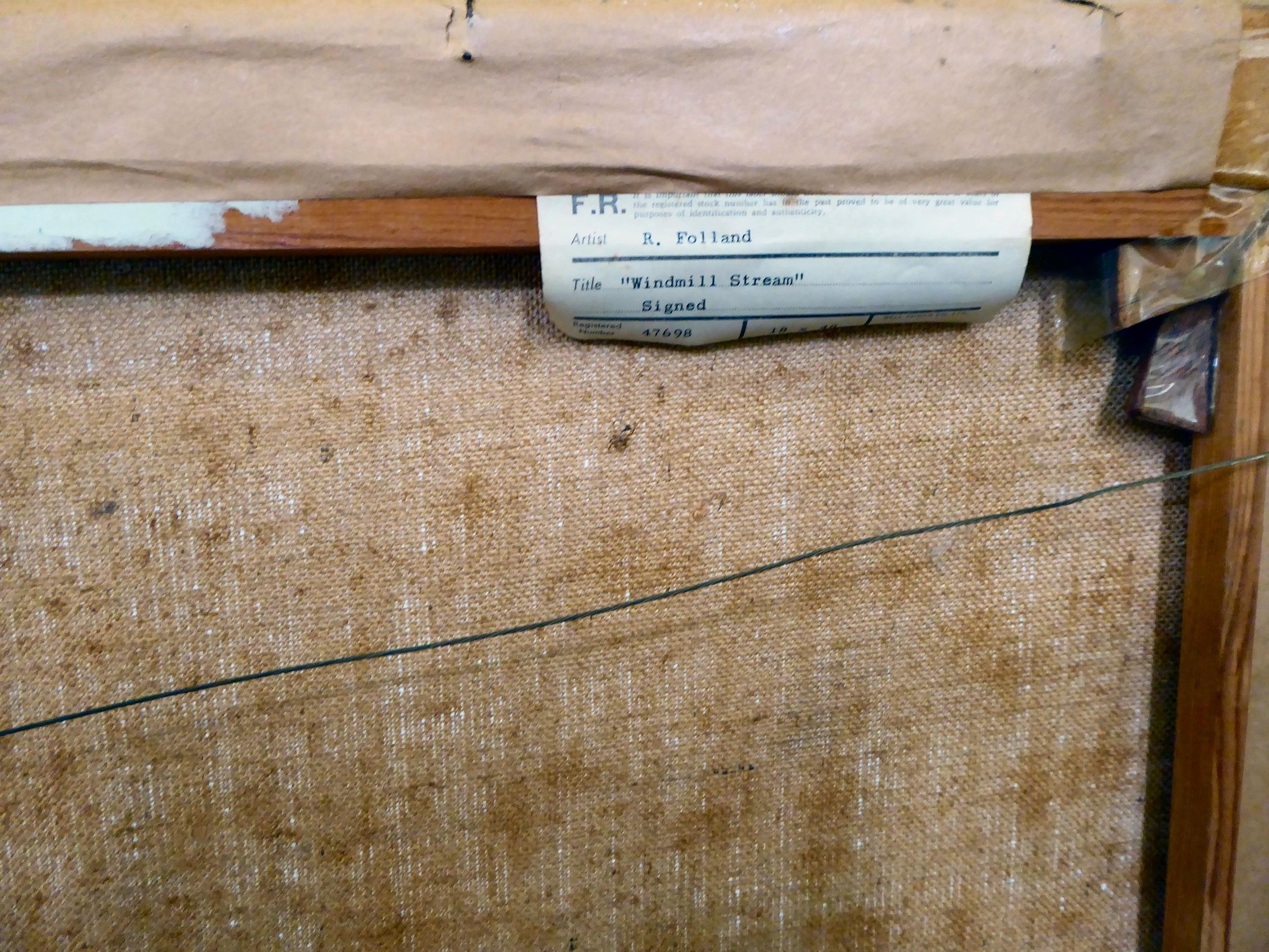 Artwork by Ron Folland, Windmill Stream, Made of oil on canvas