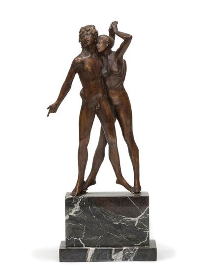 SCULTURA IN BRONZO DI VIRGILIO MORTET by Virgilio Mortet