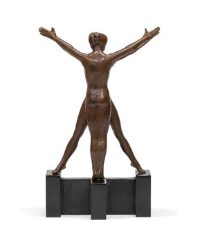 SCULTURA IN BRONZO DI VIRGILIO MORTET - Virgilio Mortet