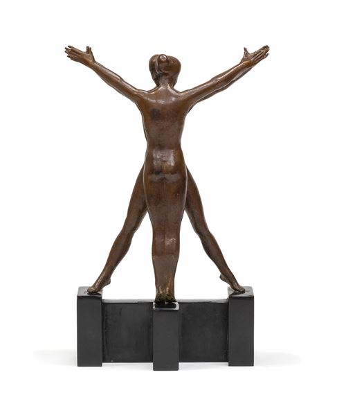 SCULTURA IN BRONZO DI VIRGILIO MORTET by Virgilio Mortet