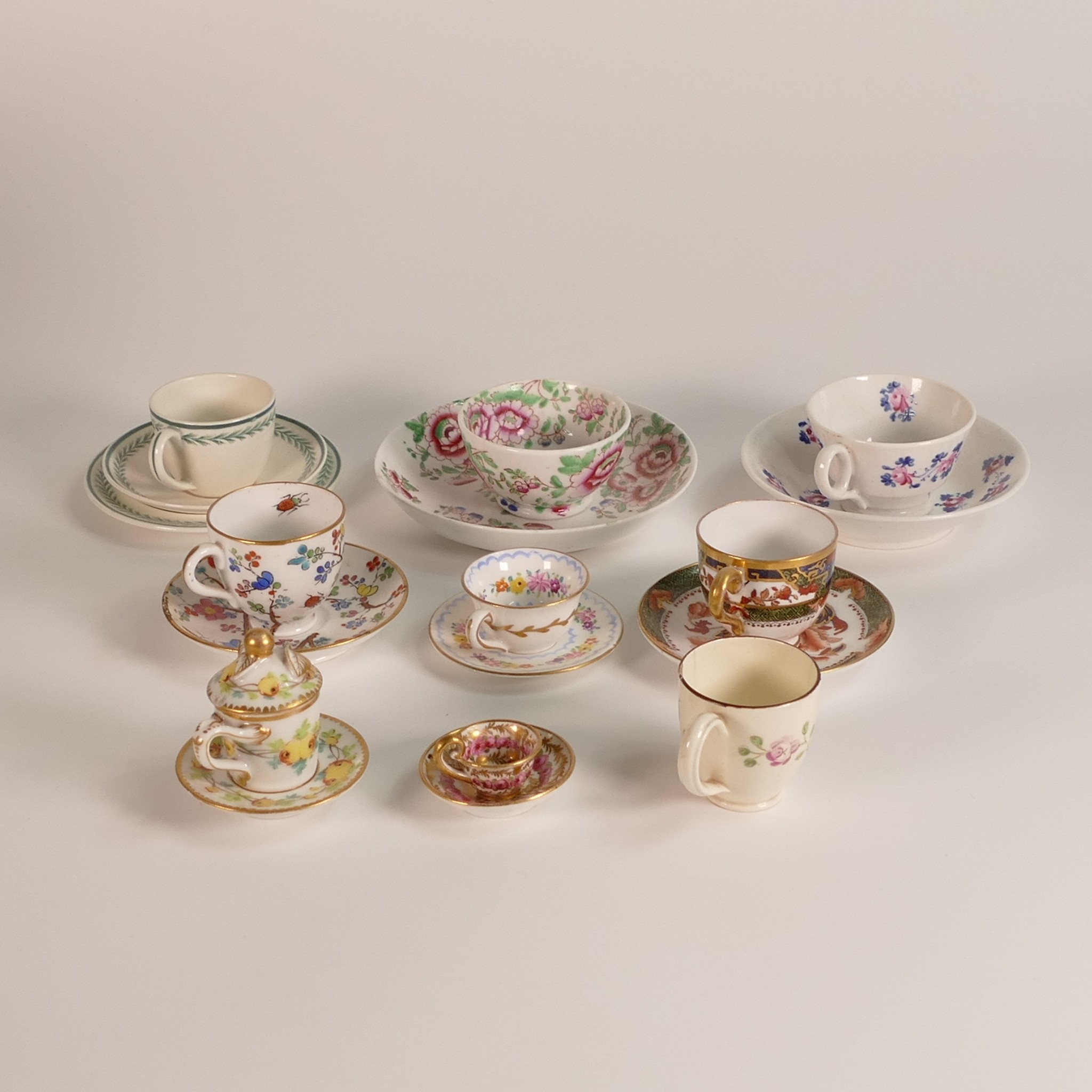 Coalport | Nine 19th and early 20th century porcelain miniatures ...