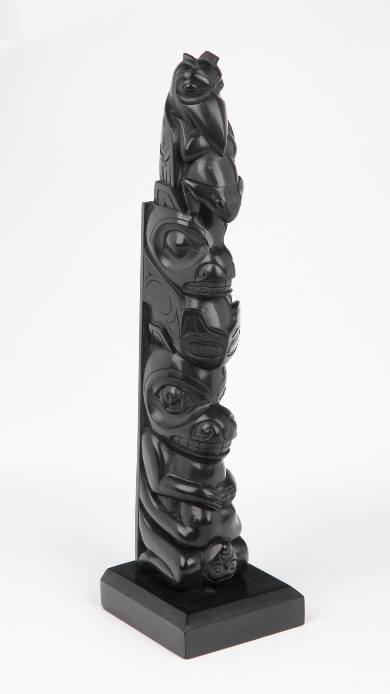 Steve R. Collison | Model Totem Pole (Raven with Frog Whale Grizzly ...