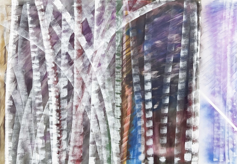 Artwork by Juan Carlos Areoso, Untitled (Abstract Composition, Made of oil on canvas (unstretched