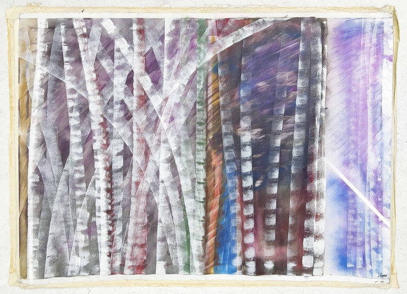 Artwork by Juan Carlos Areoso, Untitled (Abstract Composition, Made of oil on canvas (unstretched