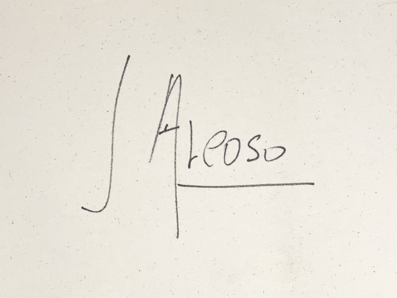 Artwork by Juan Carlos Areoso, Untitled (Abstract Composition, Made of oil on canvas (unstretched