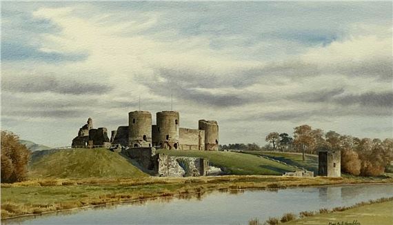 MAX A. S. HAMBLEN (British 20th century) watercolour - Rhuddlan Castle - Max A. S. Hamblen