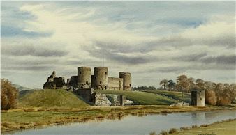MAX A. S. HAMBLEN (British 20th century) watercolour - Rhuddlan Castle - Max A. S. Hamblen