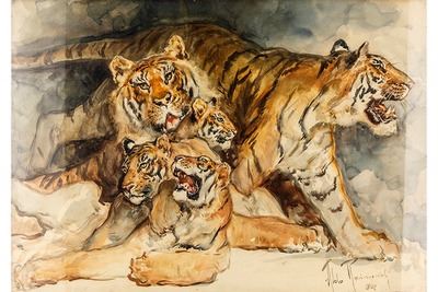 Aldo Raimondi | Groep tijgers | MutualArt