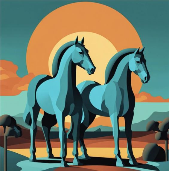 Horse duo 6 by Grupa Three Art, 2025