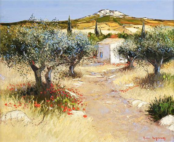 Andr Deymonaz Path Through The Olive Trees MutualArt