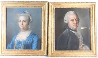 after: Portrait d'homme de qualité à la redingote grise - Maurice Quentin de La Tour