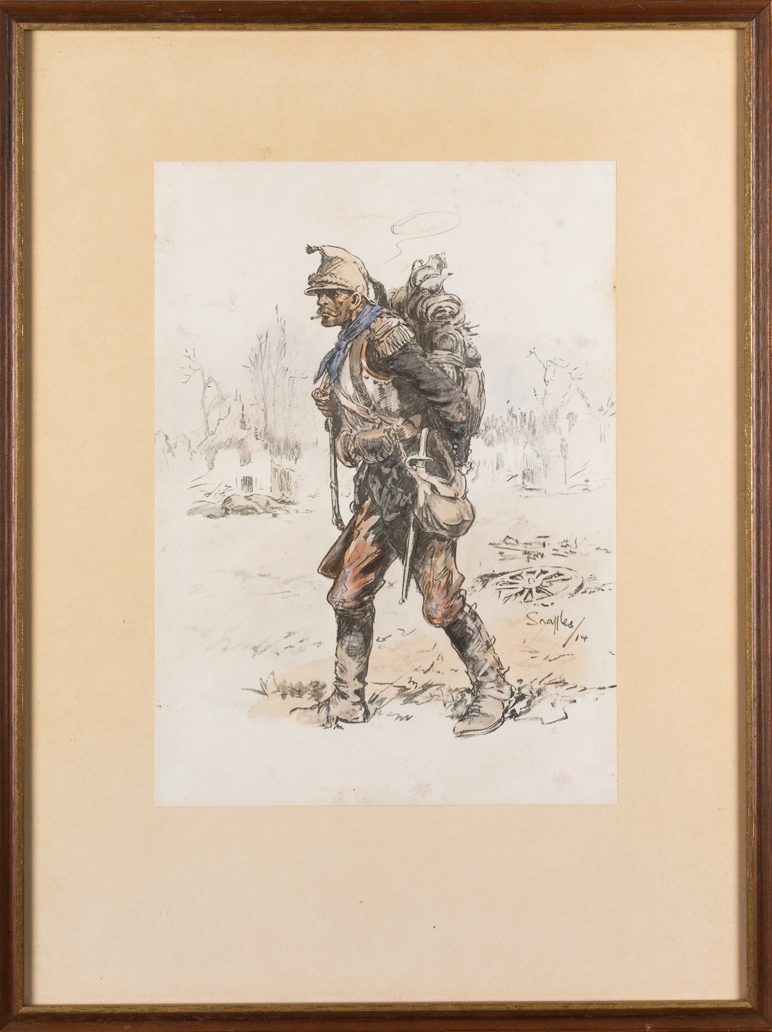 Artwork by Charles Johnson Payne, Charles 'Snaffles' Johnson Payne (British,1884-1967) A Heilan Lad, and Jock (K, Made of printed and hand coloured