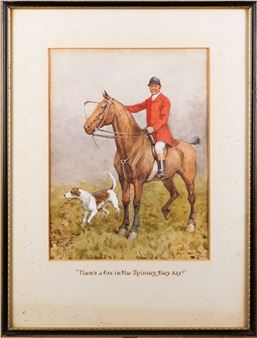 Hunting scenes -Four watercolours - Francis Arthur Fraser