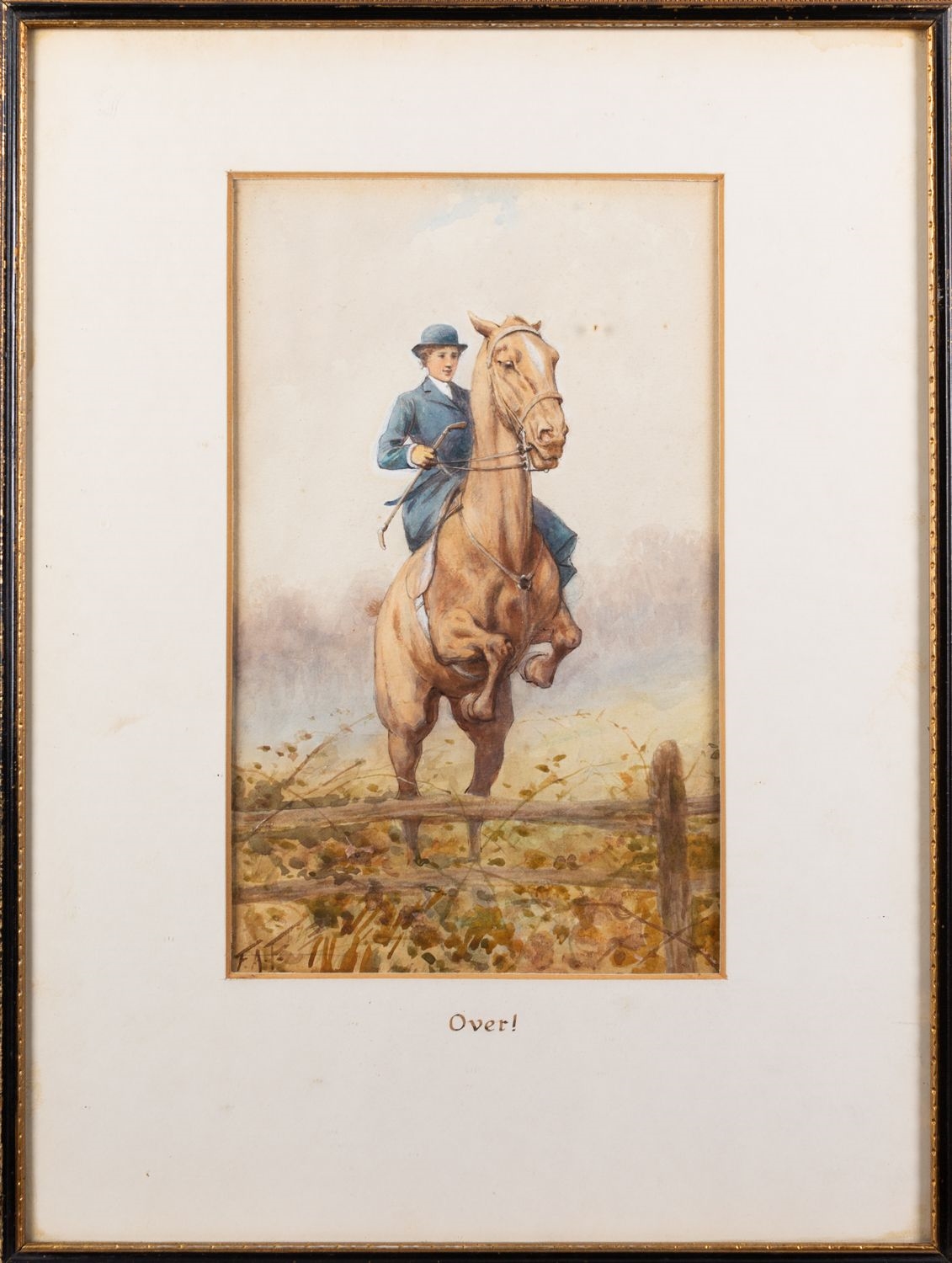 Artwork by Francis Arthur Fraser, Hunting scenes -Four watercolours, Made of watercolours