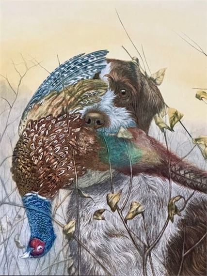 Leon Danchin | Setter and partridge | MutualArt