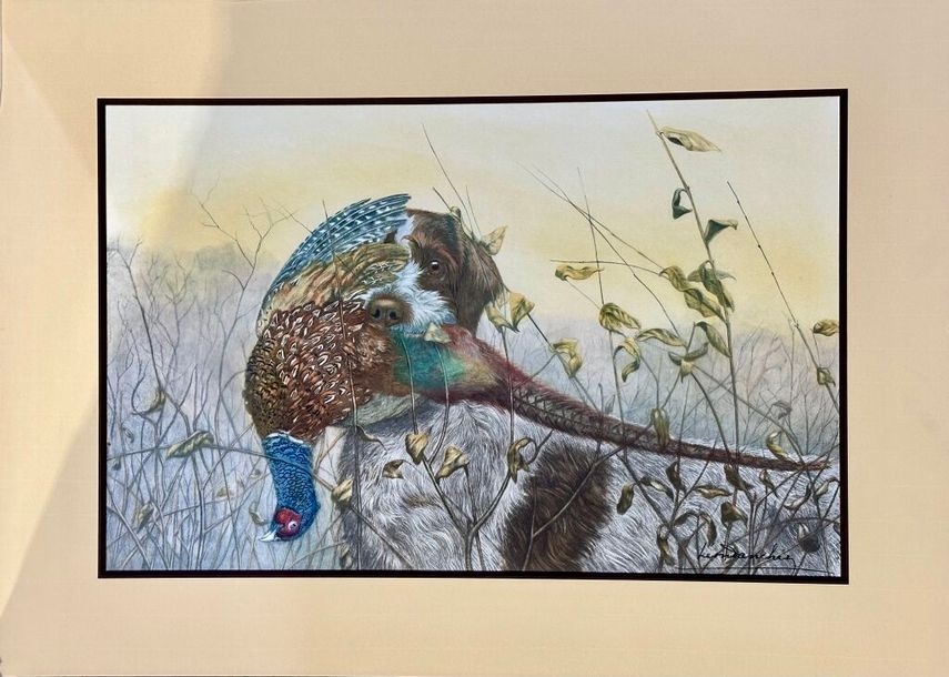 Leon Danchin | Setter and partridge | MutualArt