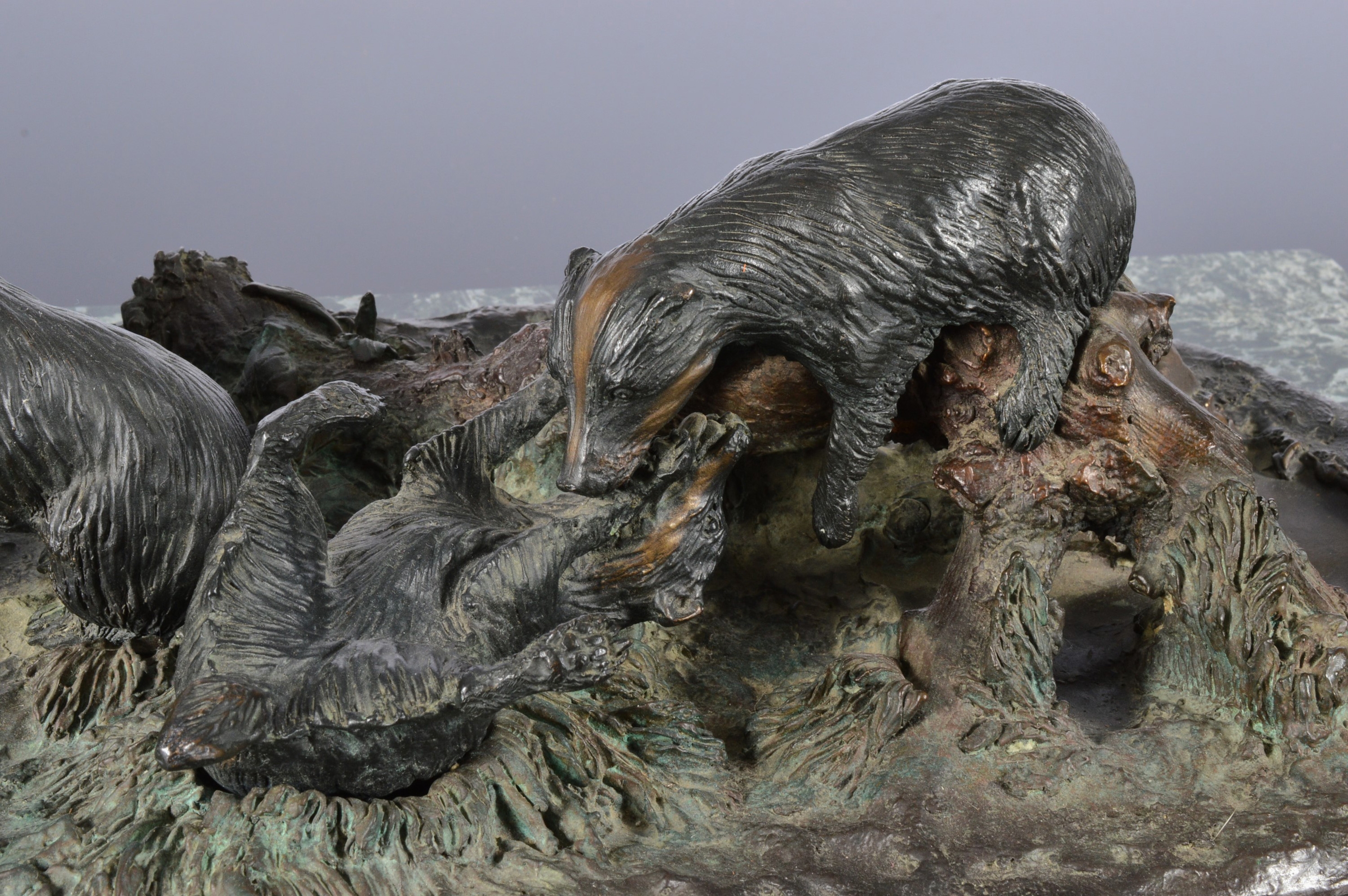 Annette Yarrow | the well modelled naturalistic base with badger mother ...