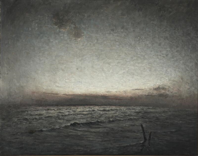 Artwork by Alfred Märtens, Sunlight over the ocean, Made of Oil on canvas