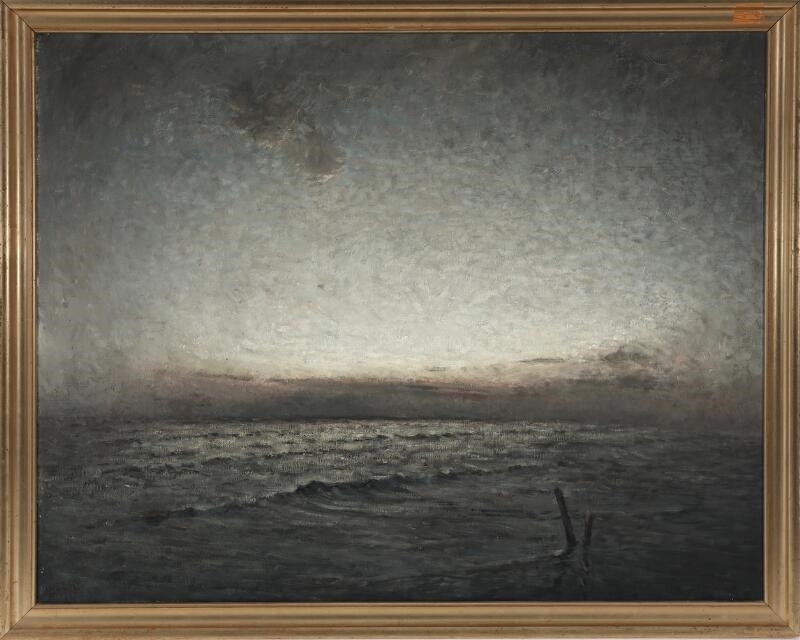 Artwork by Alfred Märtens, Sunlight over the ocean, Made of Oil on canvas