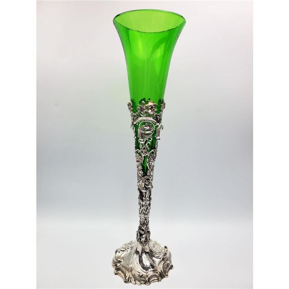 Silver | Fine Vintage Silver-Plated Reticulated Vase | MutualArt