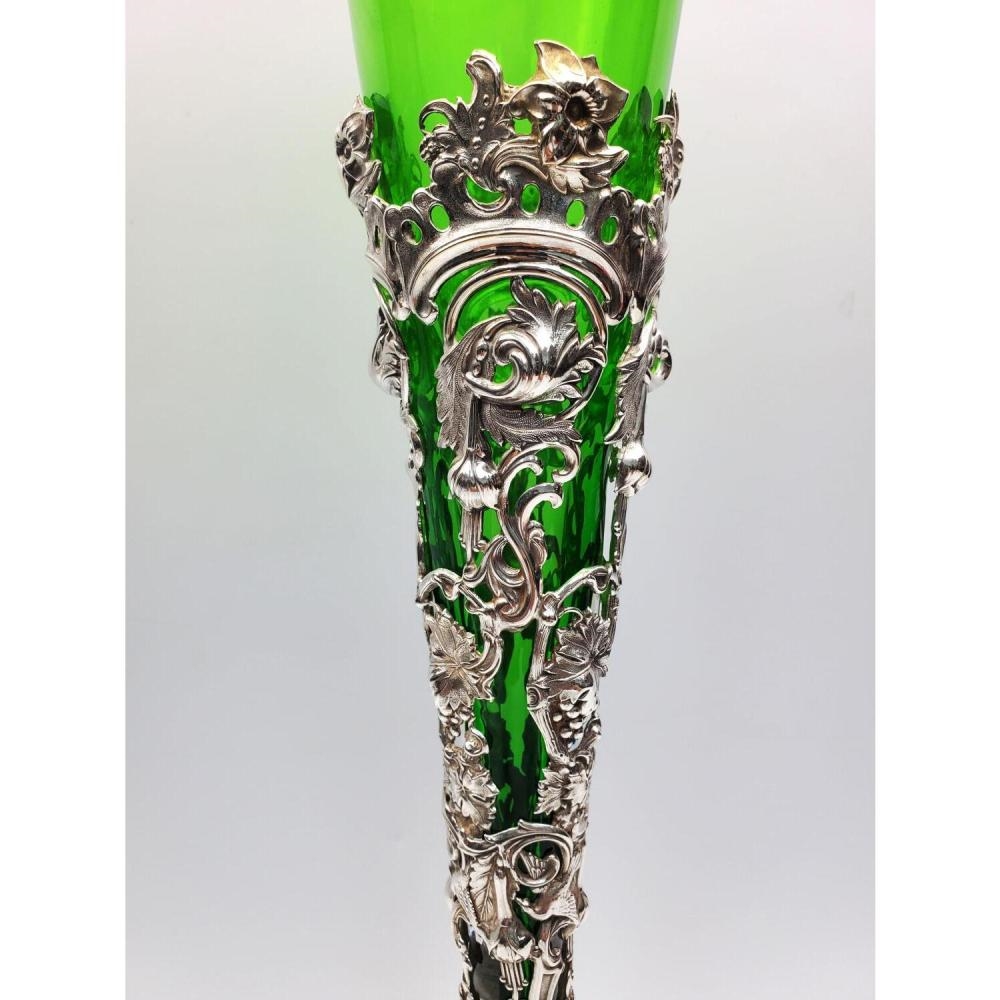 Silver | Fine Vintage Silver-Plated Reticulated Vase | MutualArt