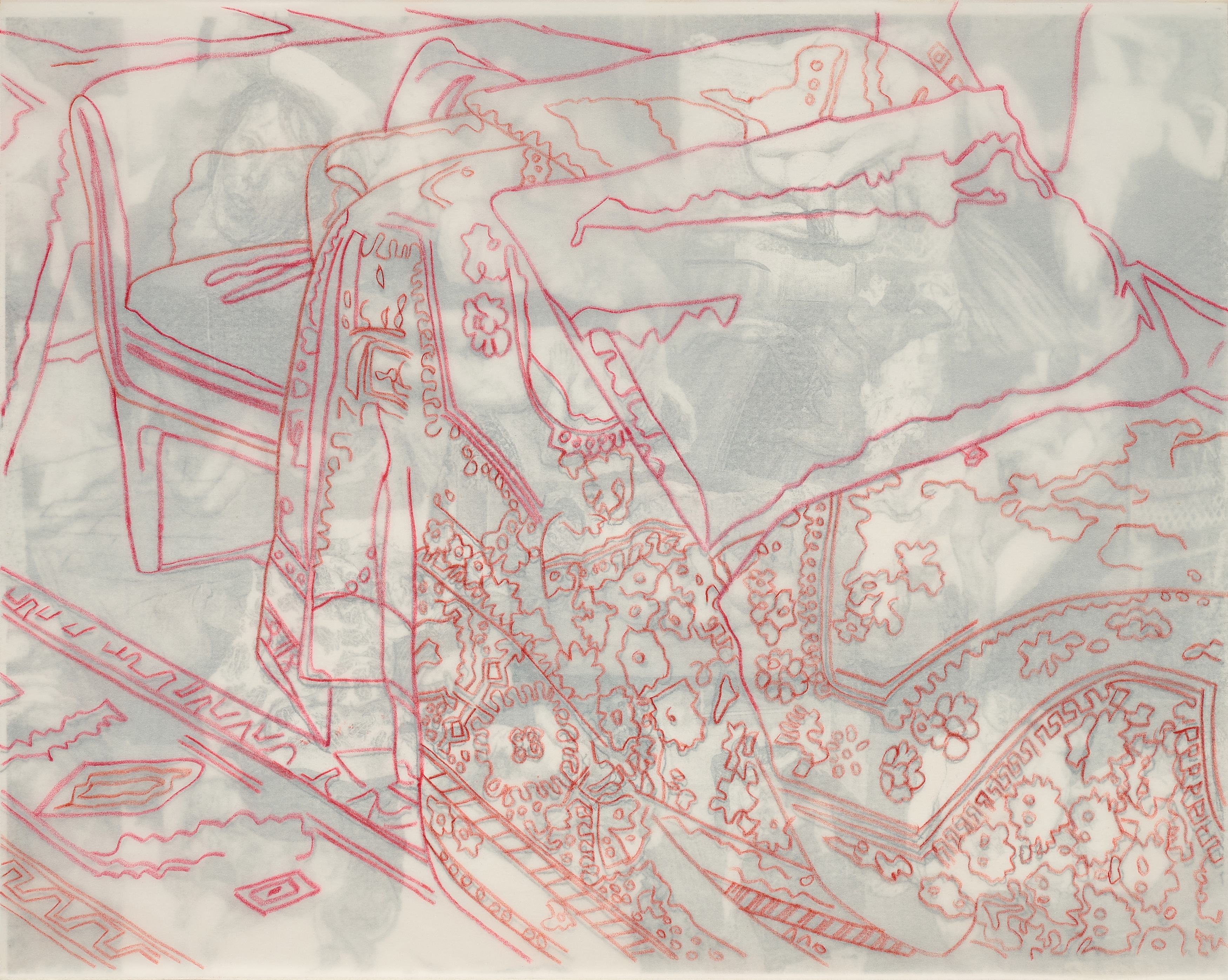 Artwork by Marcel Odenbach, Familientherapie, Made of collage