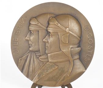 Annie MOUROUX  J Le Brix D Costes Première traversée aérienne de l'Atlantique Sud sans escale le 4 octobre 1927 - Anie Mouroux