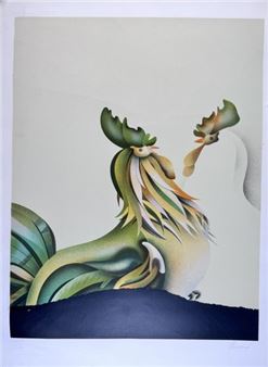 The two friends. Lithograph, signed in pencil lower right and justified CXLIII/CL lower left. Dry stamp: Edition d'art J. Boulan. 55 - Jean-Paul Donadini