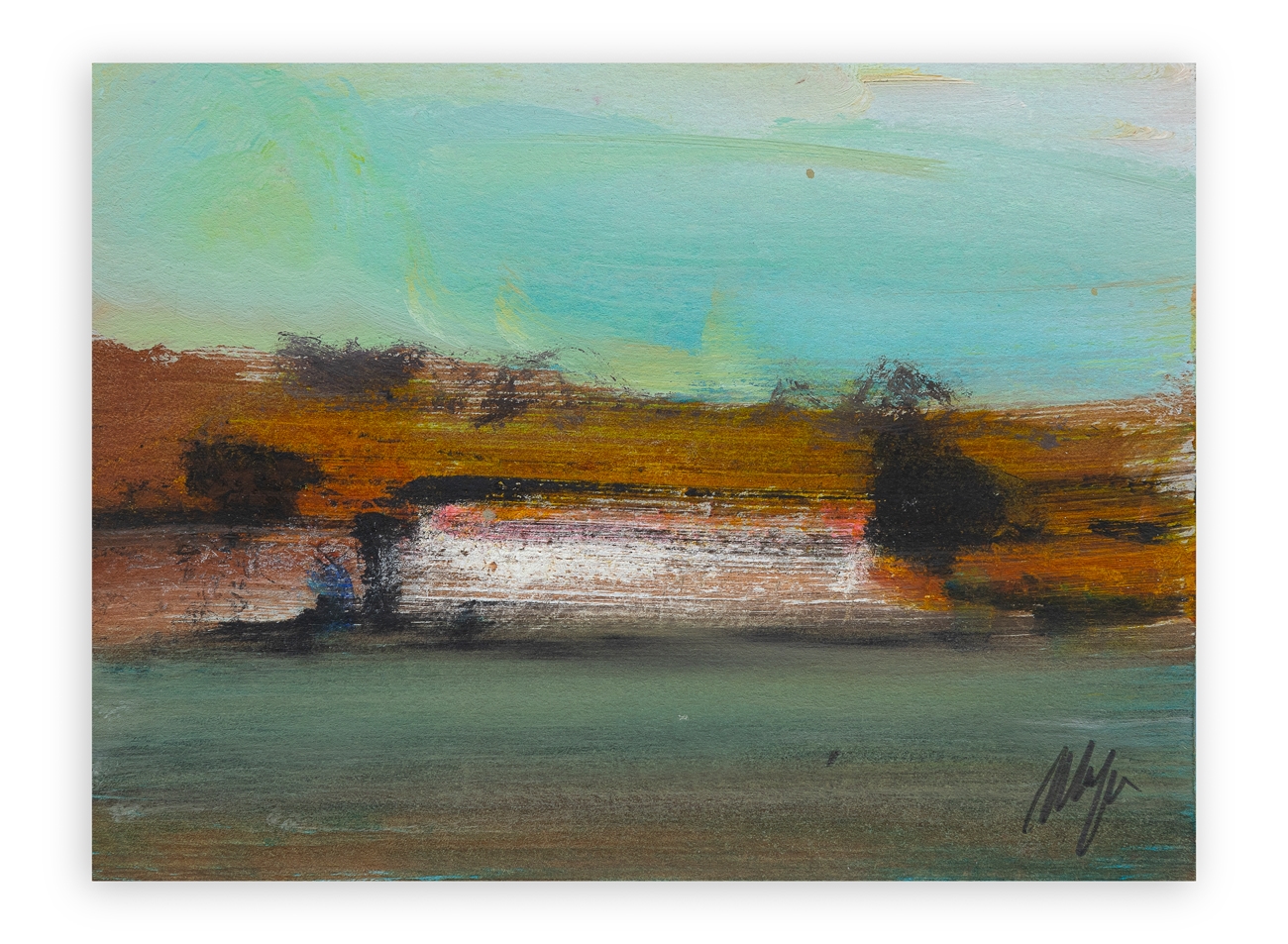 Artwork by Salvatore Magazzini, Marina, Made of oil on cardboard