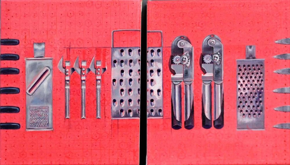 Artwork by Eliza Burke, LOCKDOWN 2020, Made of OIL ON CANVAS