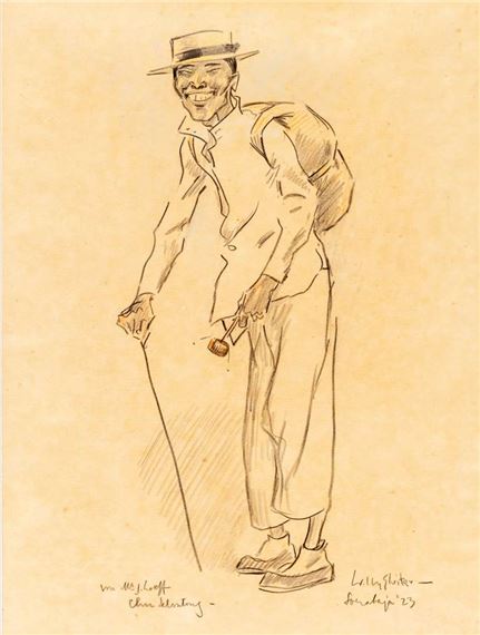 A Chinese peddler in Surabaya by Willy Sluiter, 1923